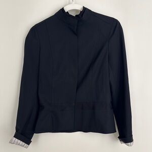 Theory Black lightweight Women's Blazer with pin stripe detail on inside cuff